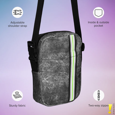 Agender Pride Grunge Stripe Crossbody Bag